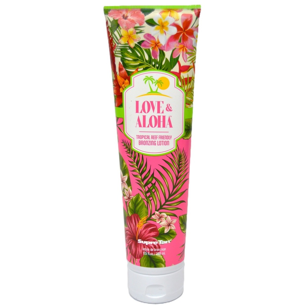 Supre Tan Love Aloha Bronzing Tanning Lotion Tropical Reef Friendly 9.5 oz